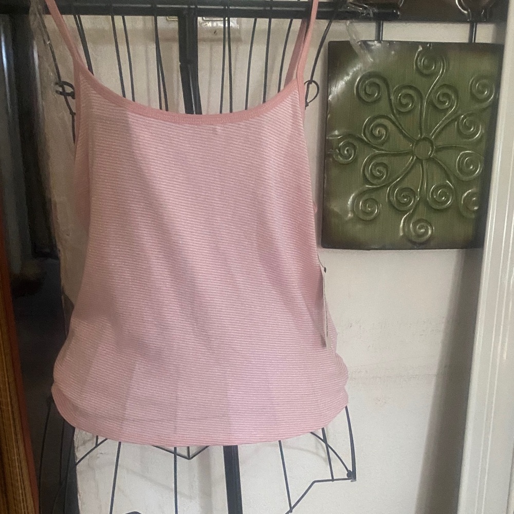 No Boundaries Light Pink Ribbed Spaghetti Strap Cami